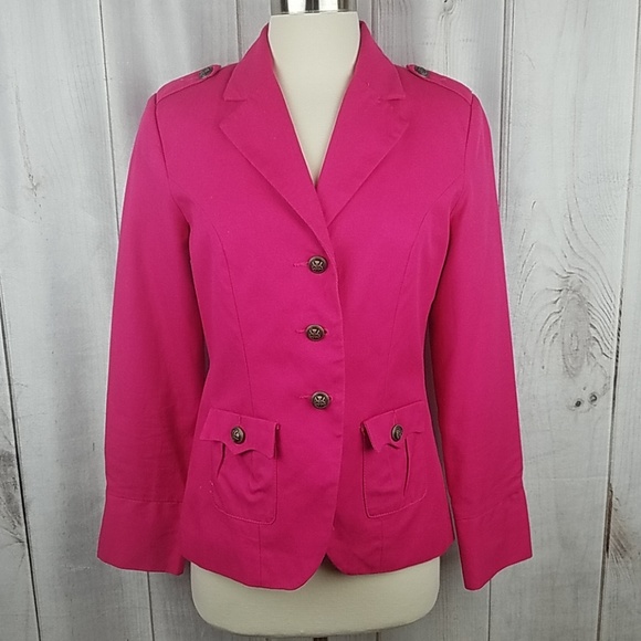 Twiggy LONDON Pink Military Style Blazer Jacket - Picture 1 of 4